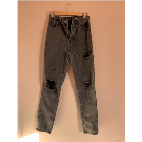 High waist ripped mom jeans - Picture 1 of 8